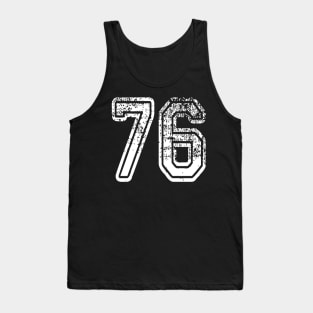 Number 76 Grungy in white Tank Top